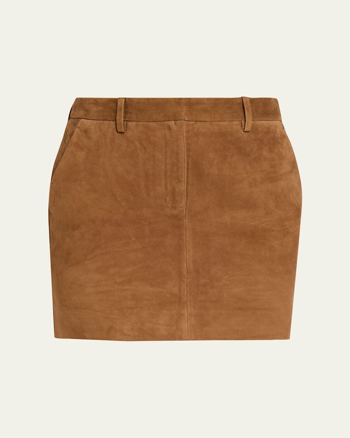 Theory Mini Trouser Skirt Deep Tobacco In Brown