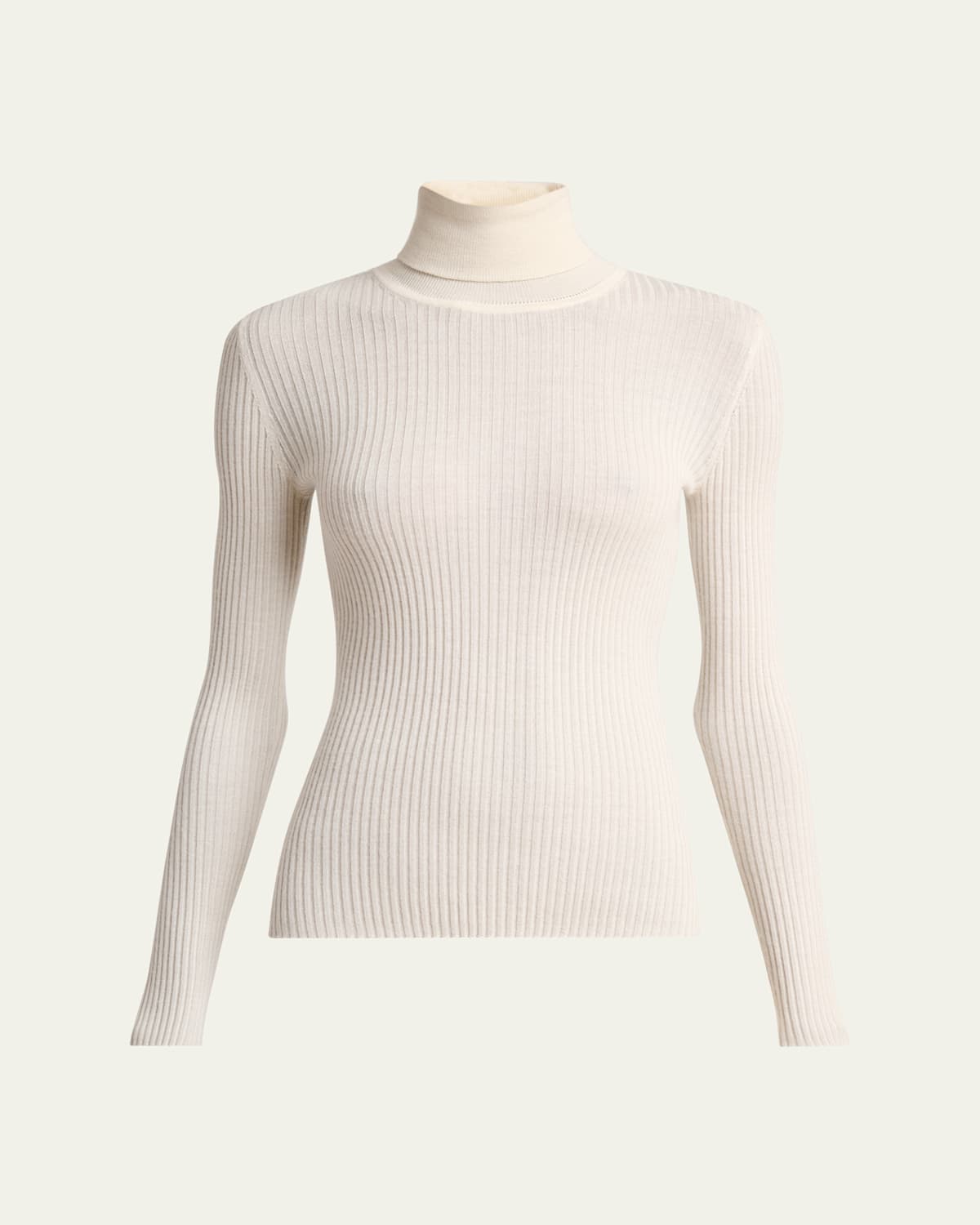Gabriela Hearst Peppe Cashmere Silk Turtleneck Sweater In White