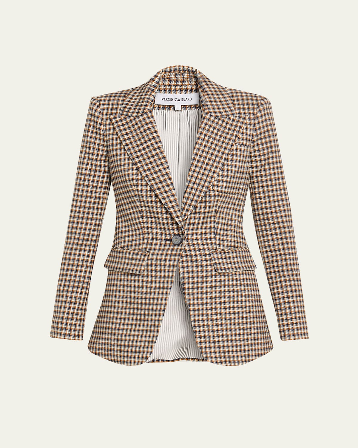 Veronica Beard Livvy Houndstooth Dickey Jacket In Multi