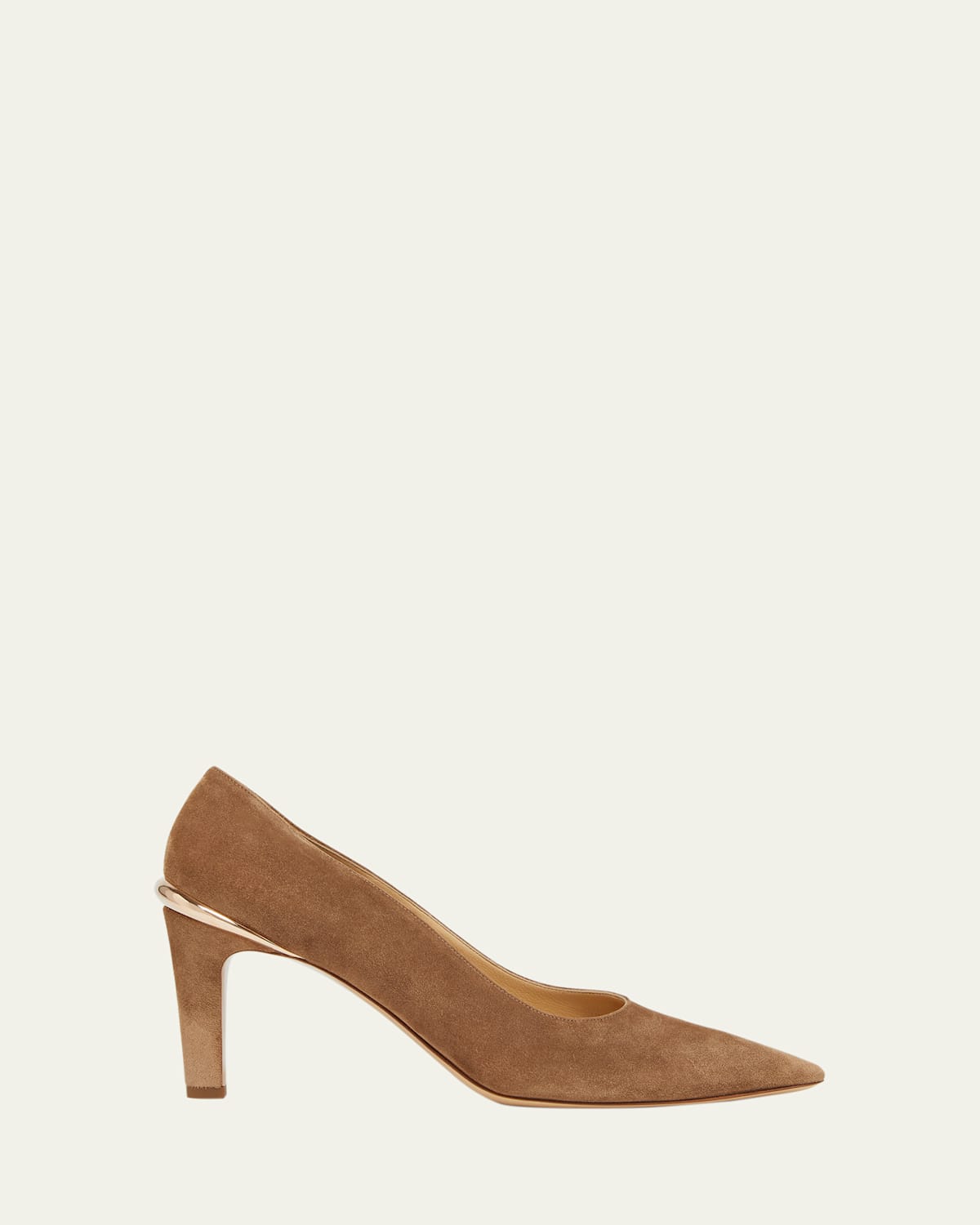 Gabriela Hearst 75mm Edwina Suede Pointed-toe Pumps In Brown