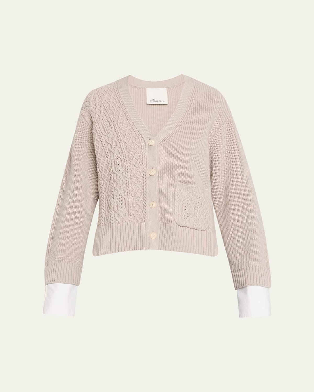 3.1 Phillip Lim Knit V-neck Cardigan In Neutral