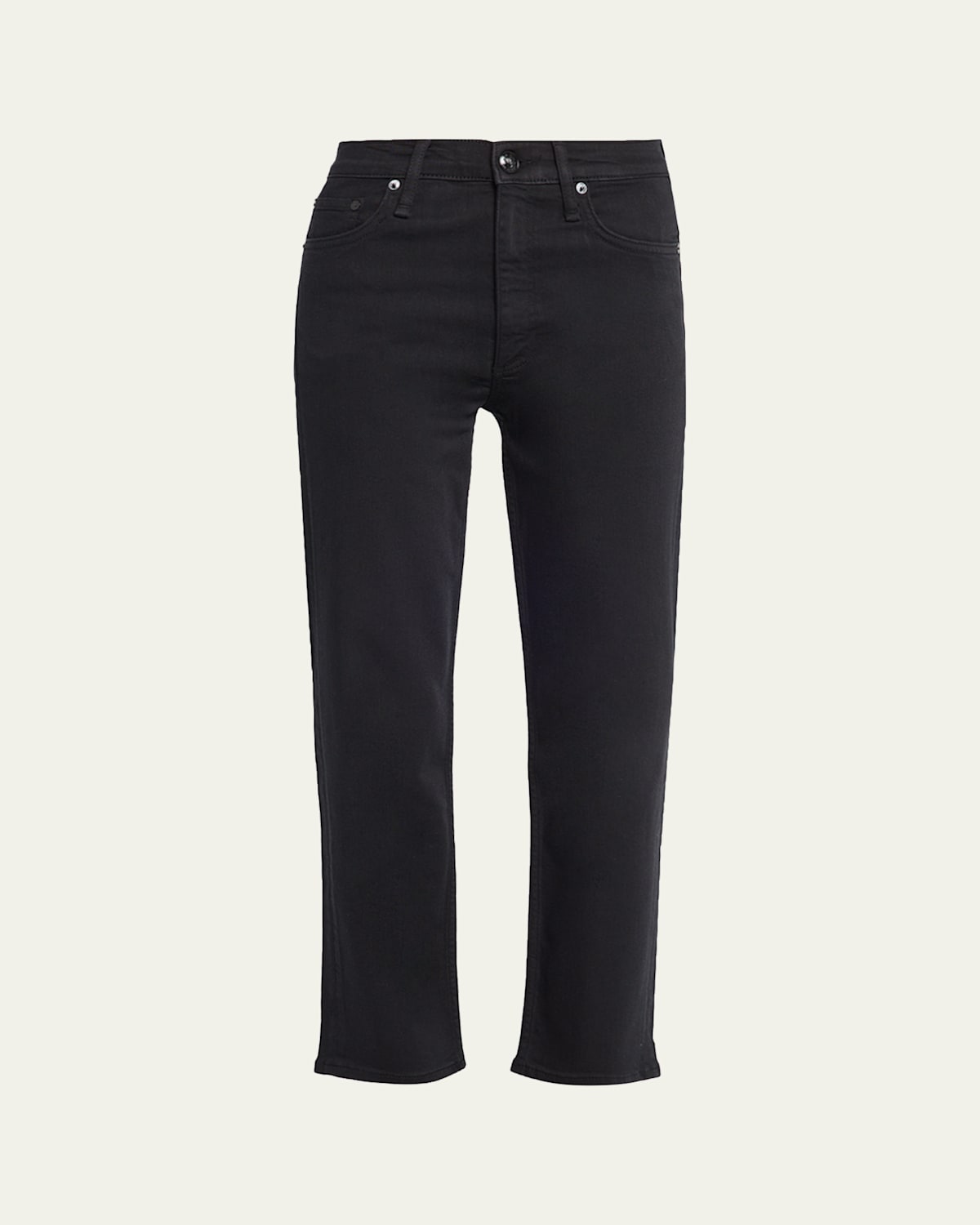 Rag & Bone Flexi Harlow Mid-rise Jeans In Black
