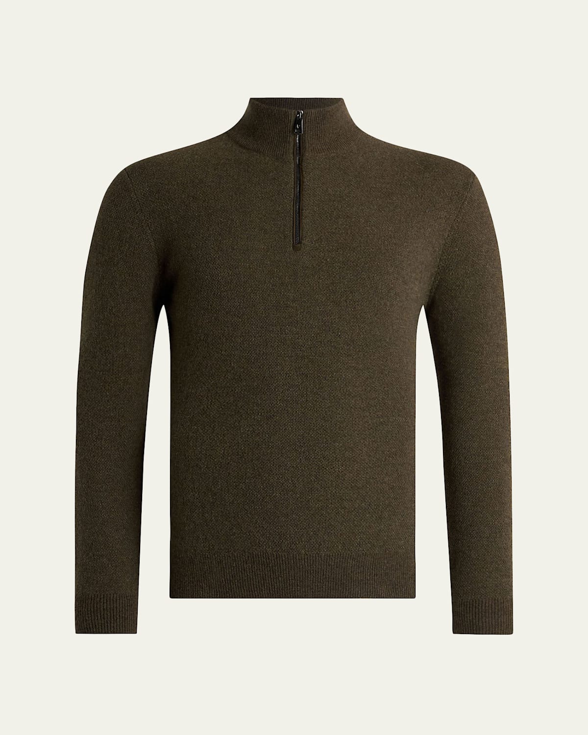 Ralph Lauren Purple Label Men 's Cashmere Birdseye Quarter-Zip Sweater