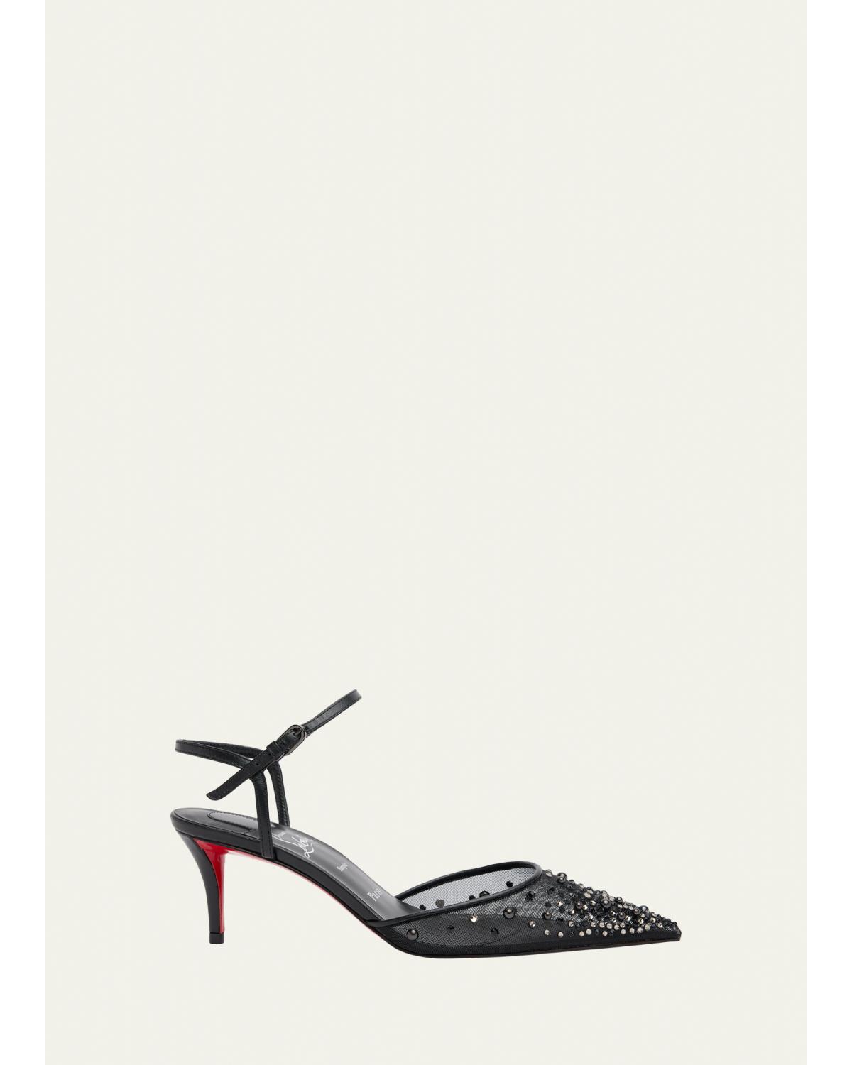 60mm Miss Z Riviera Strass Mesh Pumps