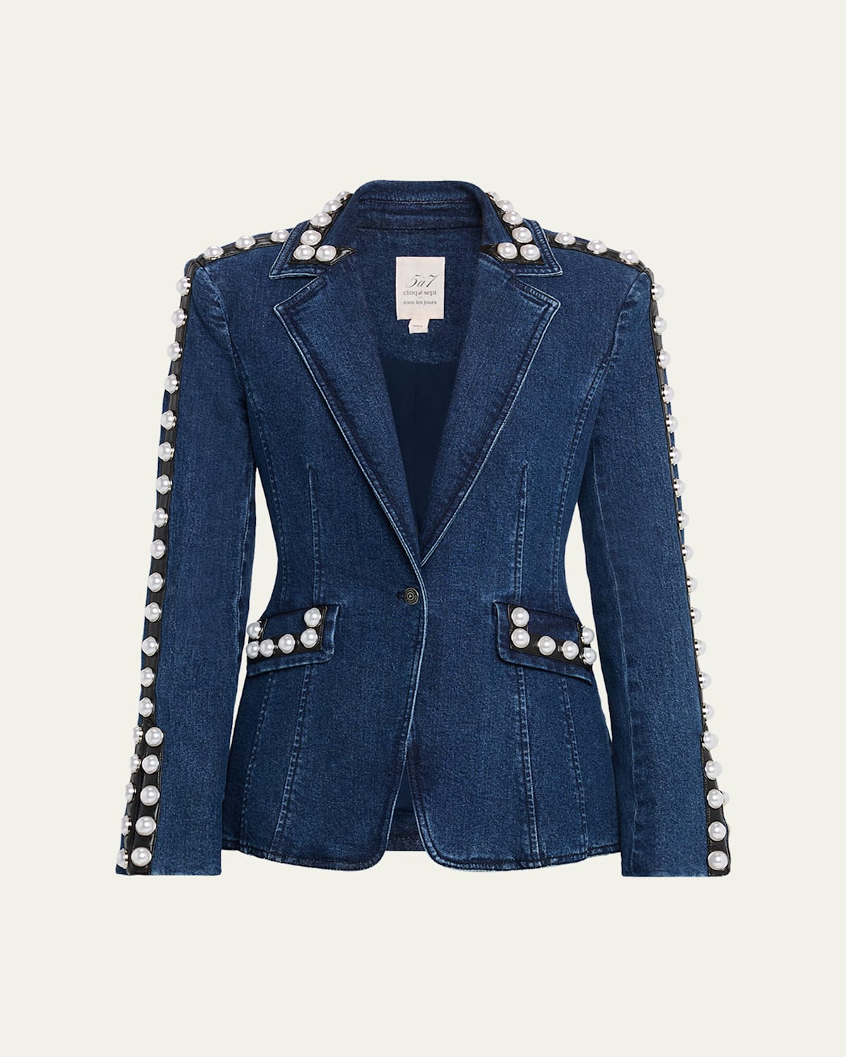 Cinq À Sept Pearl Embellished Blazer