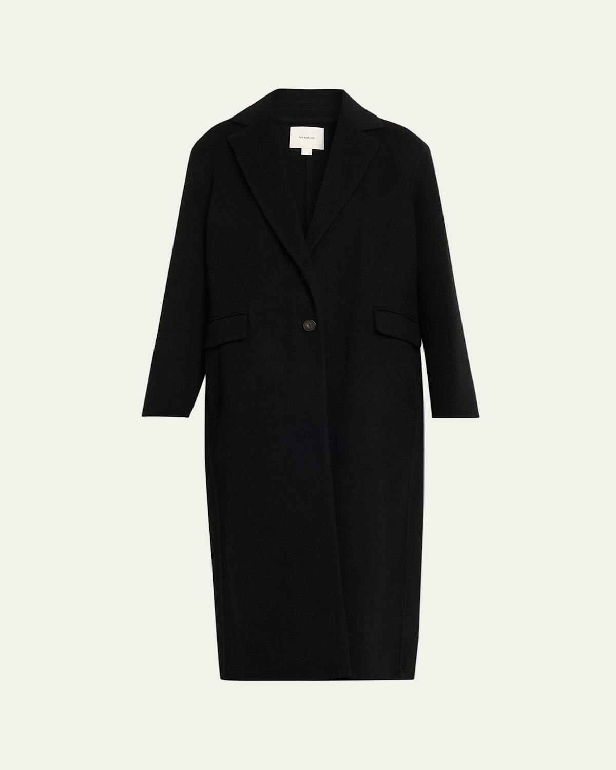 Vince Cashmere-wool Single-breasted Coat In Black