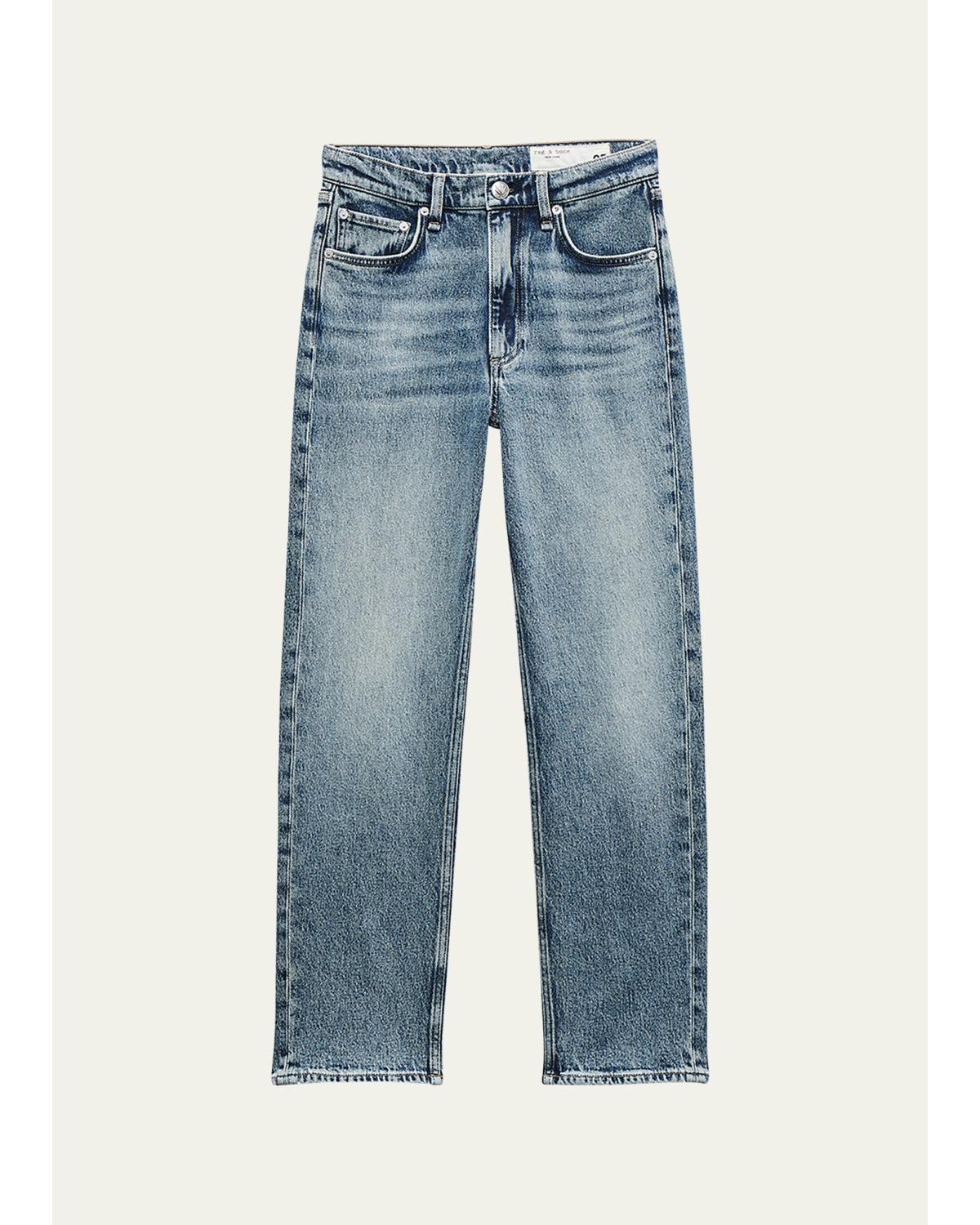 Harlow Mid-Rise Ankle Straight Jeans