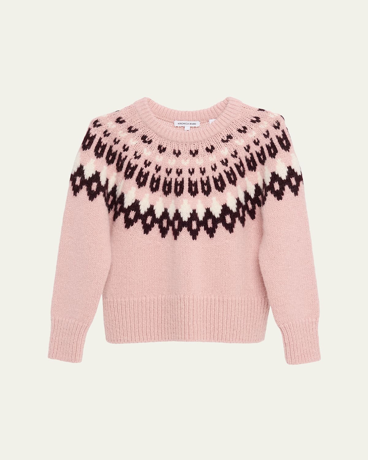 Veronica Beard Anne Fairisle Puff-sleeve Sweater