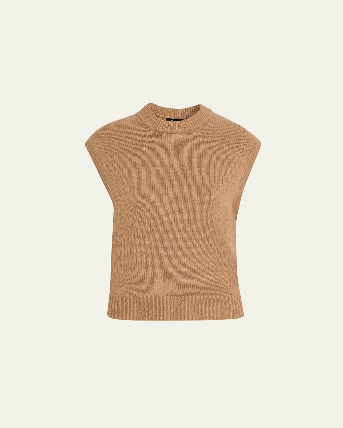 Theory Cashmere Relaxed Sweater Vest In Brown