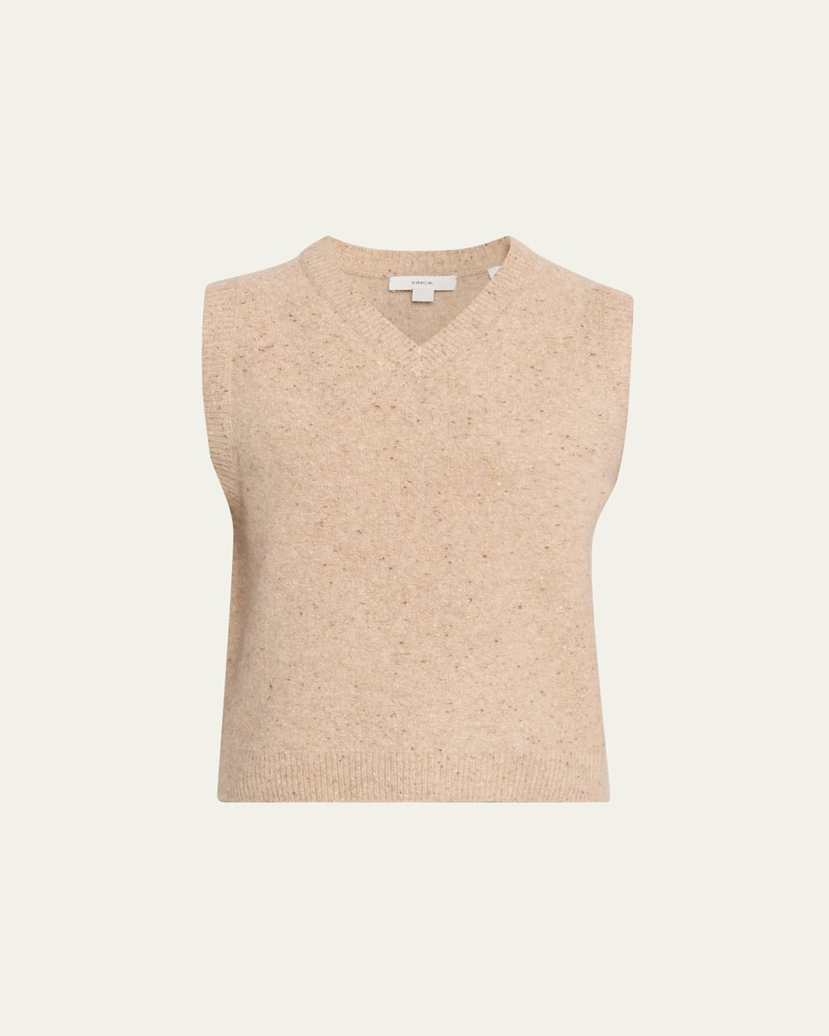 Vince Donegal Plush Cashmere Sweater Vest In Neutral