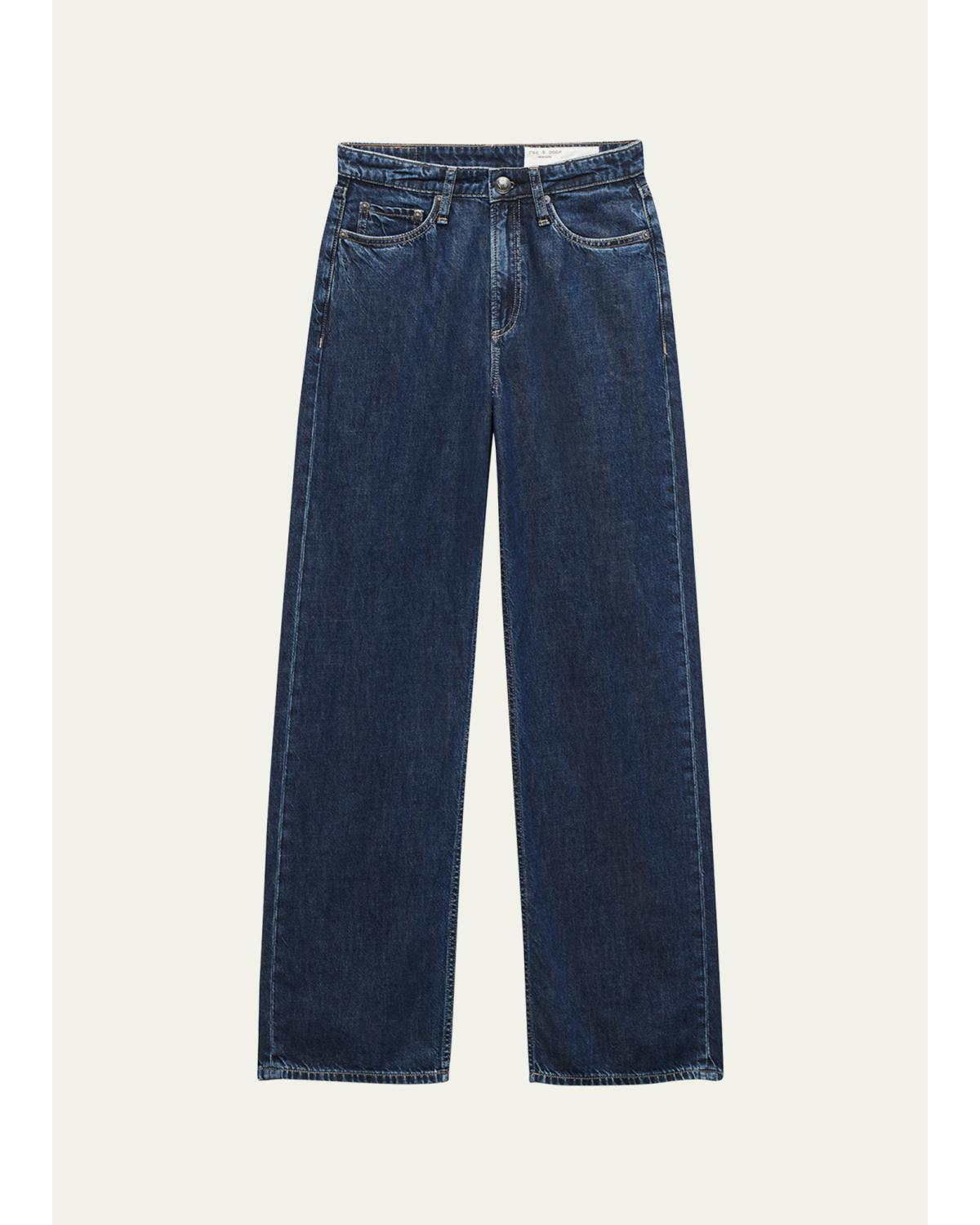 Featherweight Logan Mid-Rise Wide Jeans