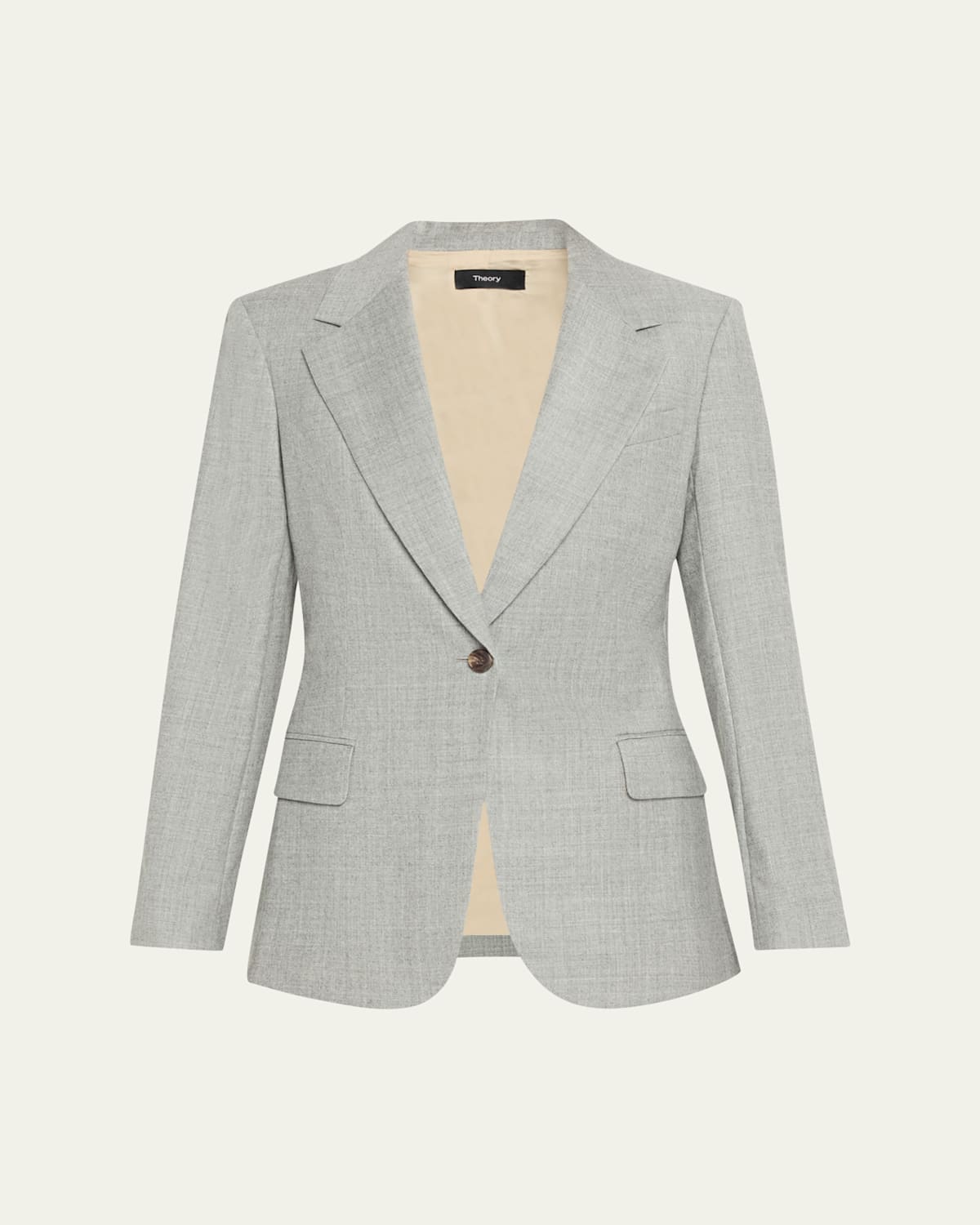 Theory Lynnia Wool Blazer In Gray
