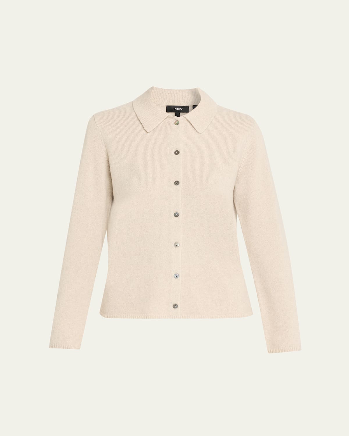 Theory Cashmere Button-front Shirt In Multi