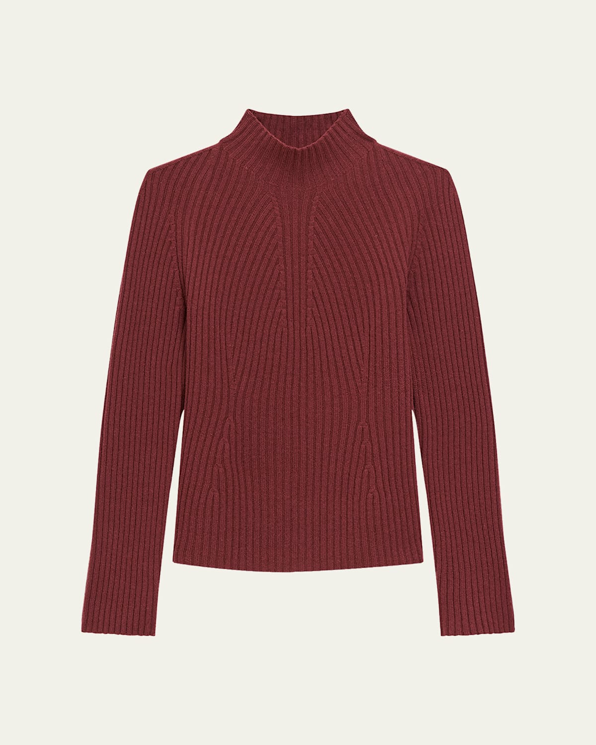 Theory Cashmere Rib Mock-neck Sweater