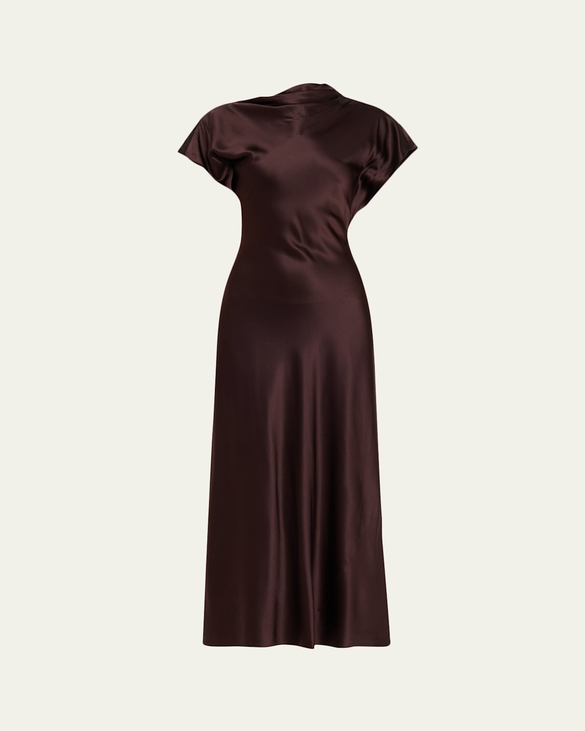 Veronica Beard Redgrave Draped Silk Midi Dress In Burgundy