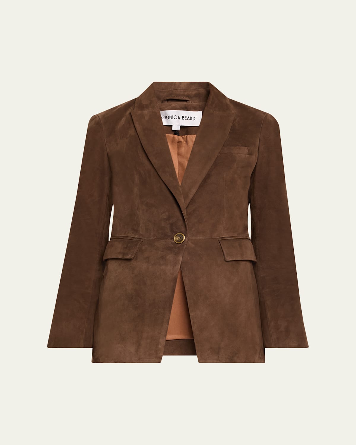 Veronica Beard Duane Suede Dickey Jacket In Brown
