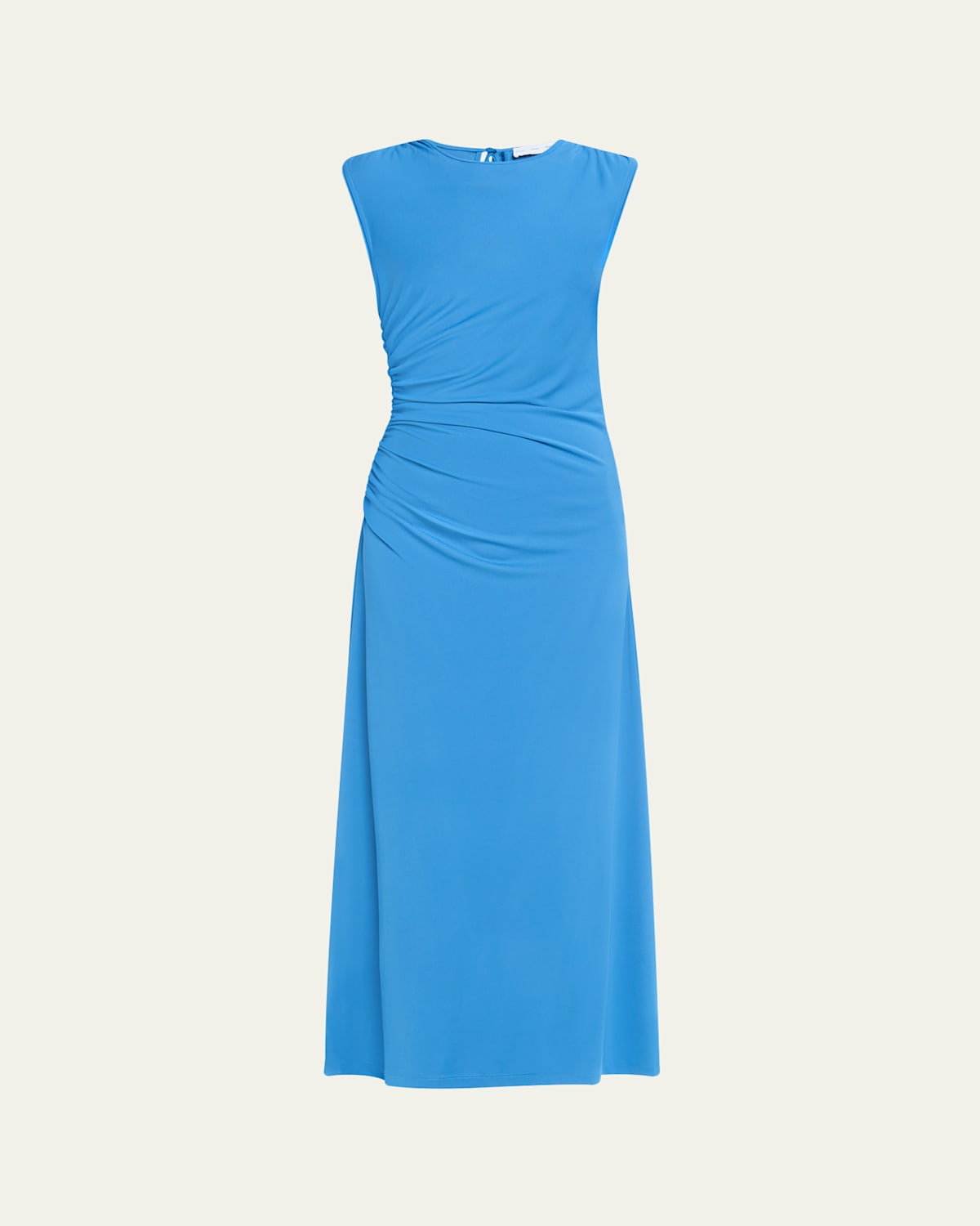 Proenza Schouler Mimi Ruched Crepe Dress In Blue