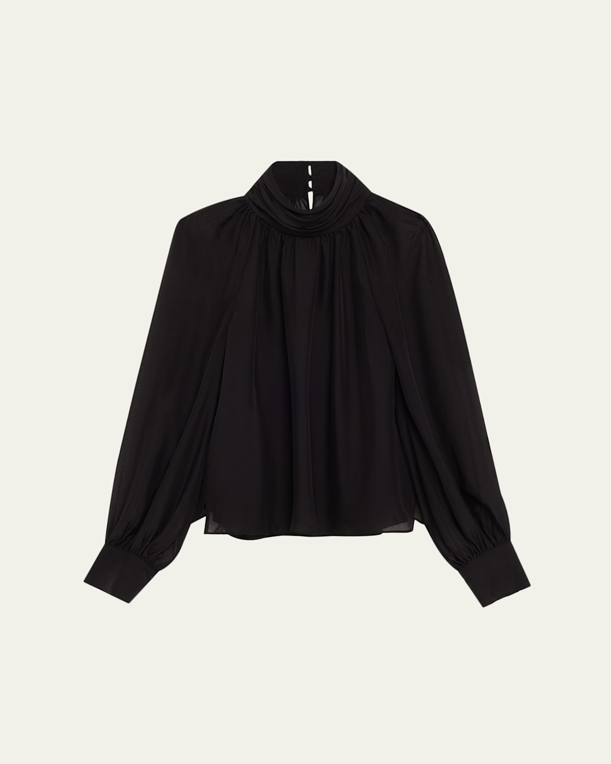 Veronica Beard Alyssa Silk Chiffon Blouse In Black