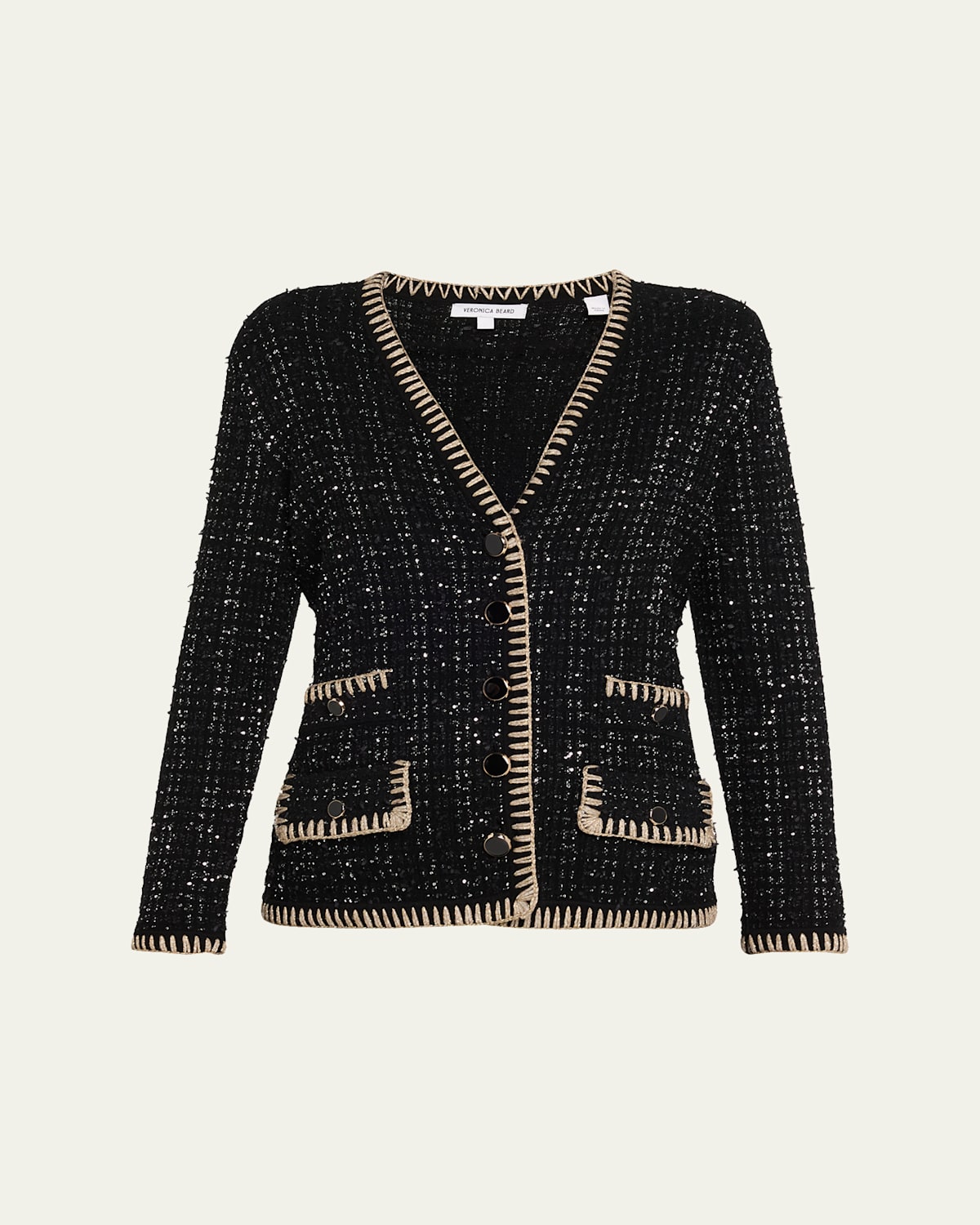 Veronica Beard Ceriani Knit Jacket In Black