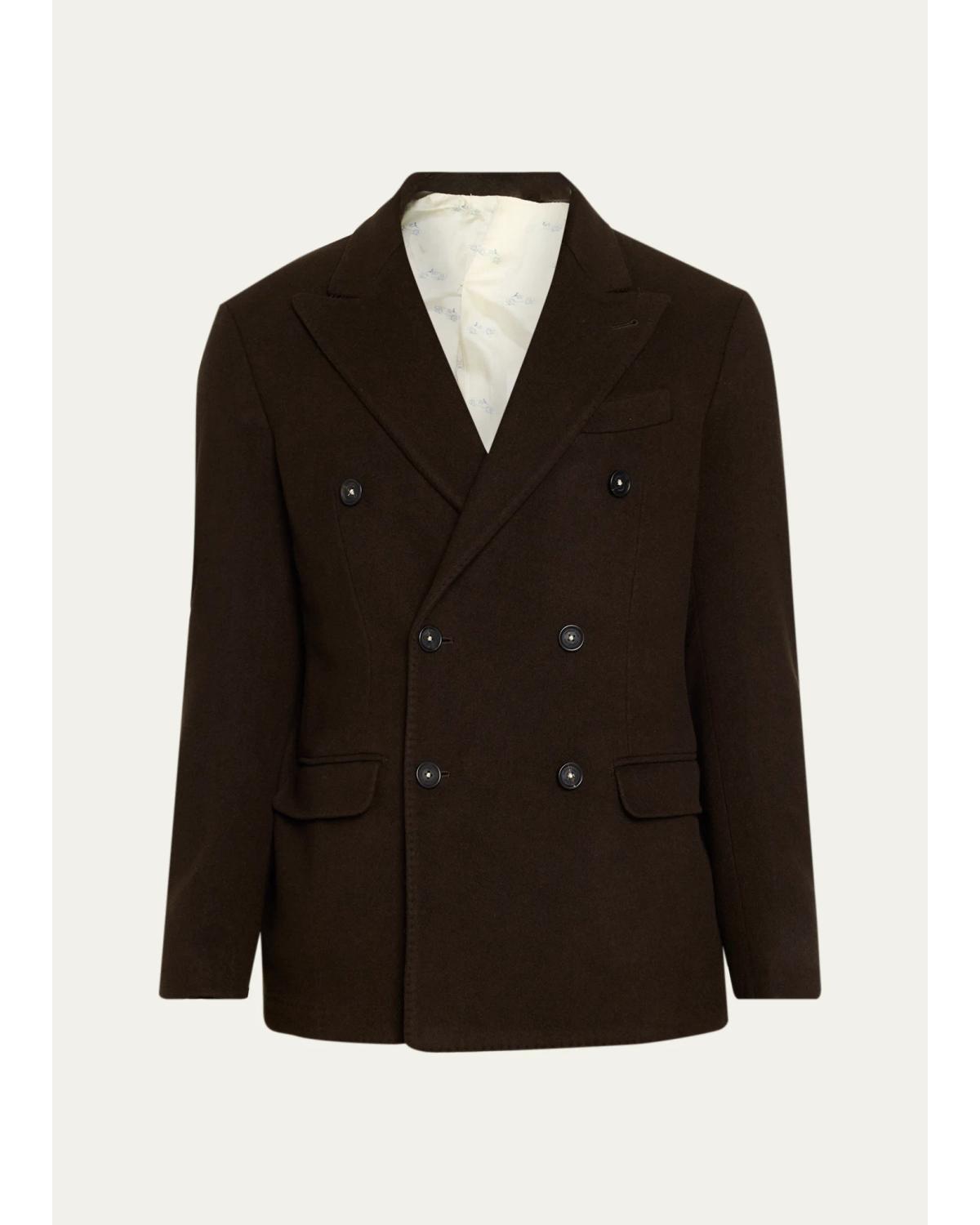 Men'S Double-Breasted Cashmere Blazer