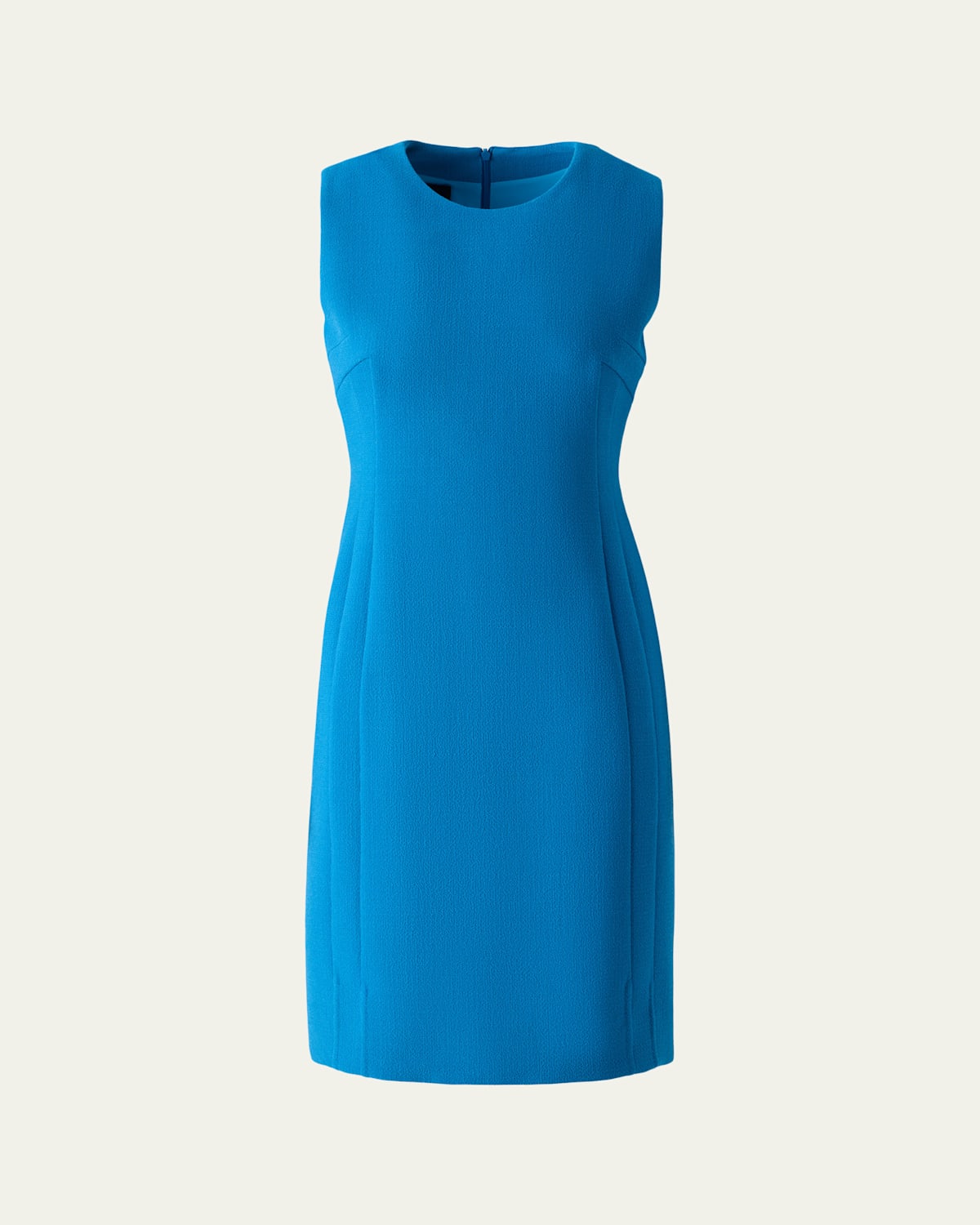 Akris Wool Crepe Sheath Dress In Blue