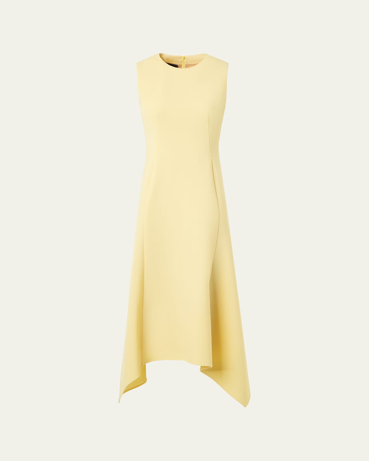 Akris Sleeveless Fit-and-flare Midi Dress In Yellow