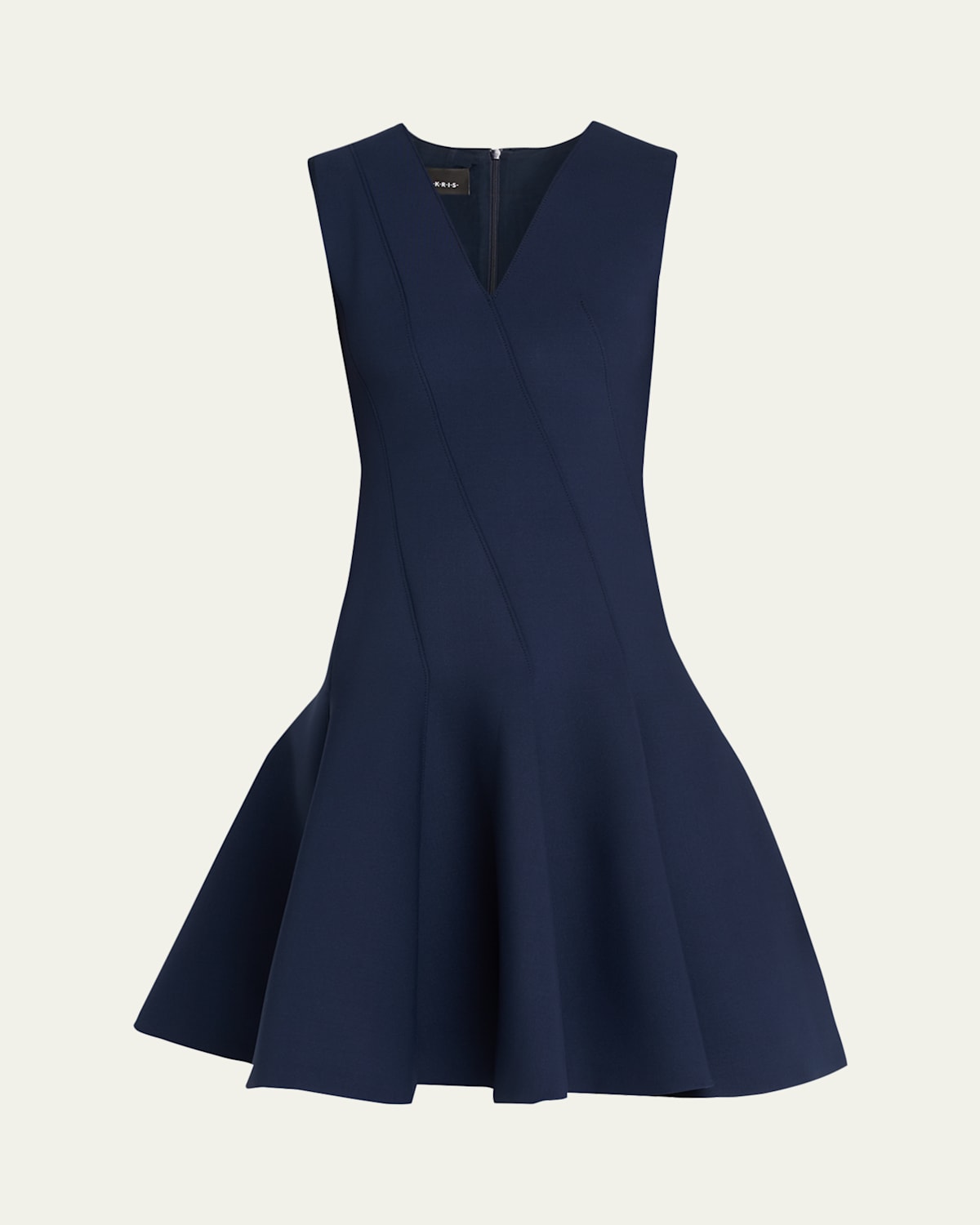 Akris Techno Neoprene Fit-and-flare Dress In Blue