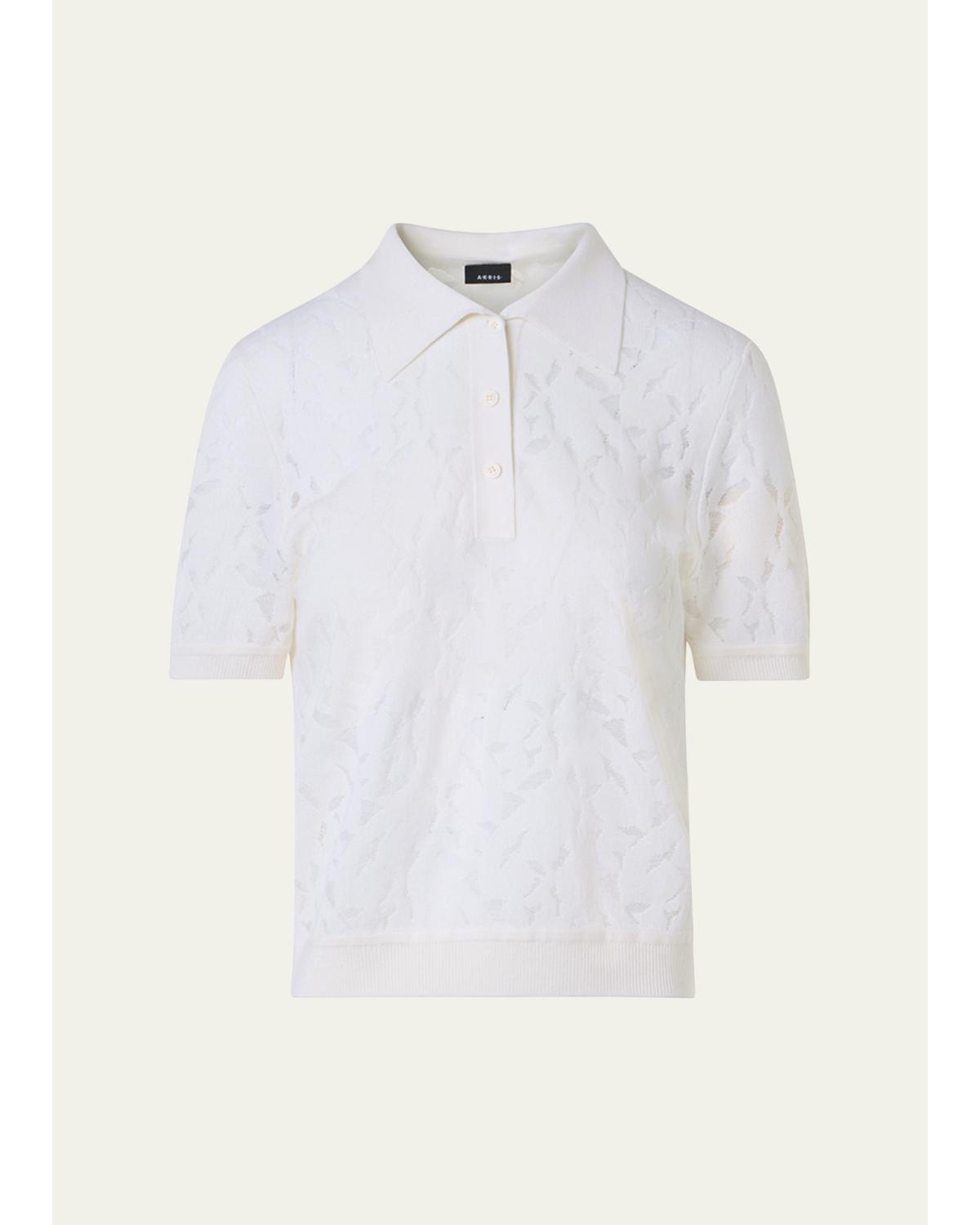 Whitecaps Jacquard Short-Sleeve Polo Shirt
