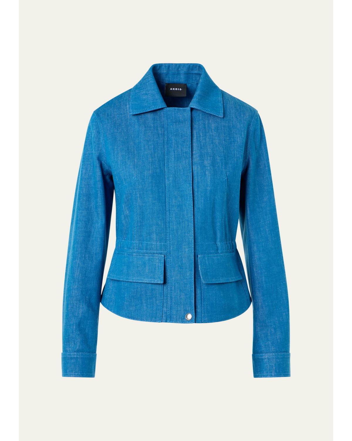 Hugh Stretch Denim Cargo Jacket