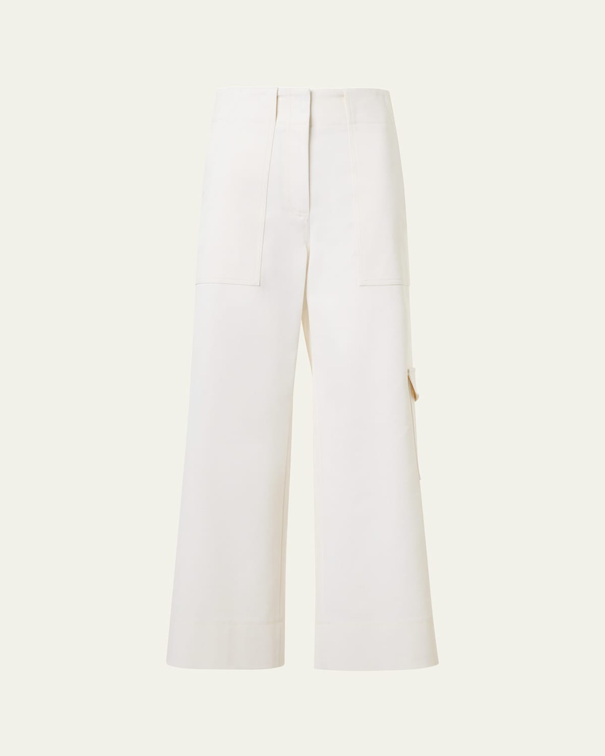 Akris Punto Cliff Gabardine Cargo Pants In White