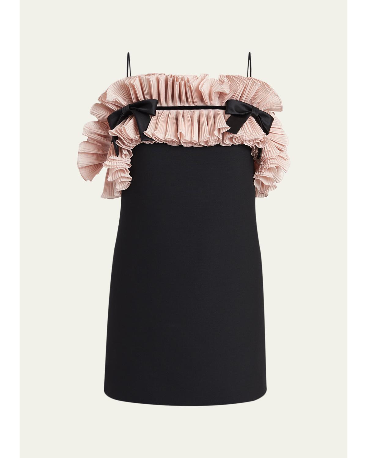 Ruffle Bow Sleeveless Mini Dress