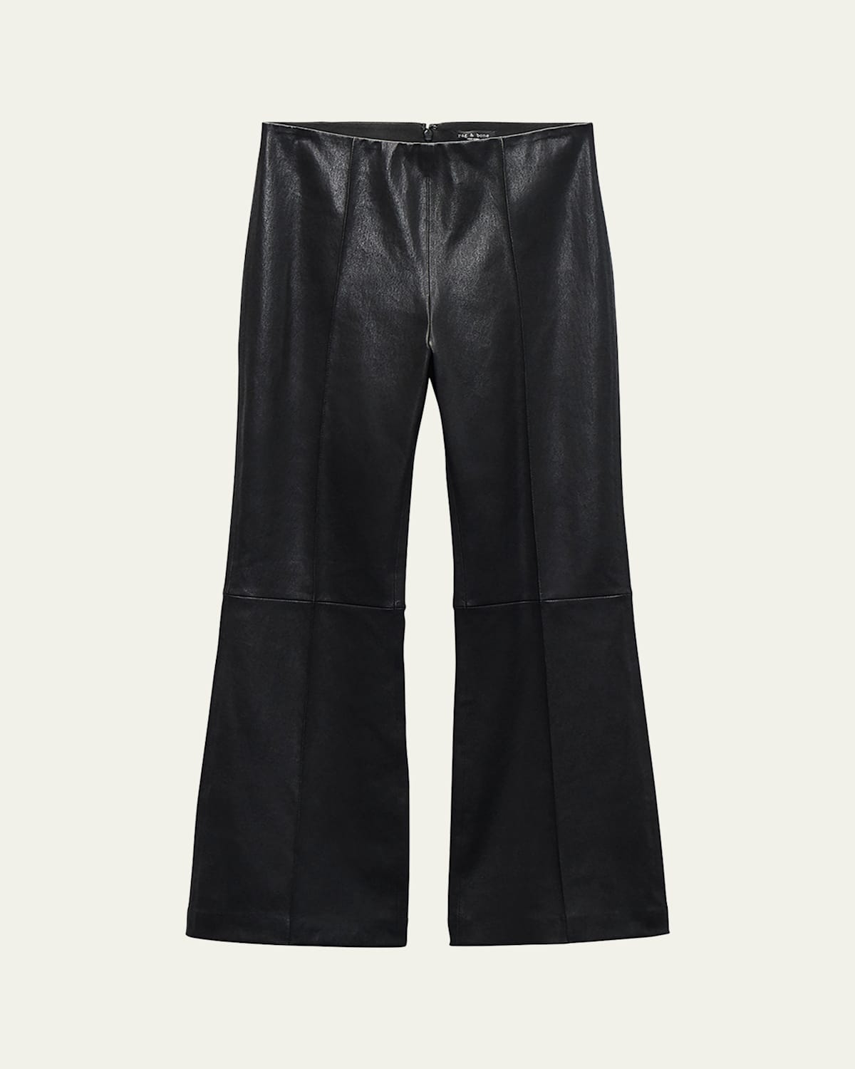 Rag & Bone Irina Kick-flare Leather Pants In Black