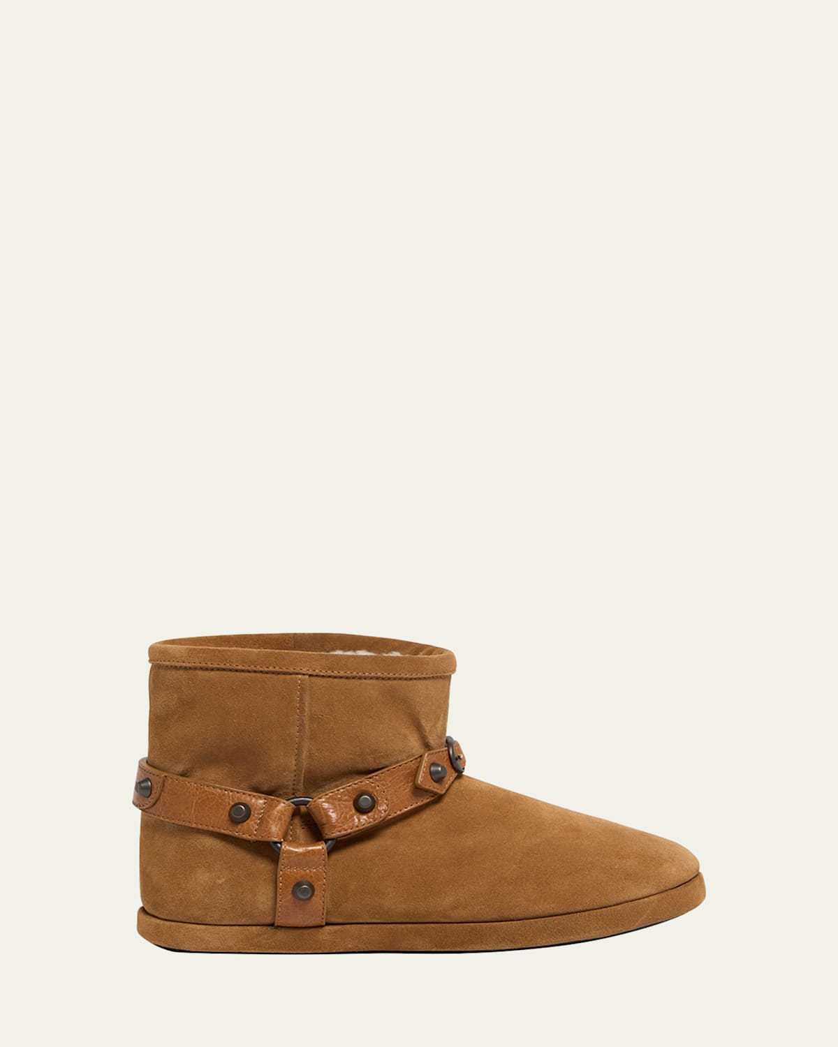 Balenciaga Alaska Soft Shearling-lined Suede Ankle Booties