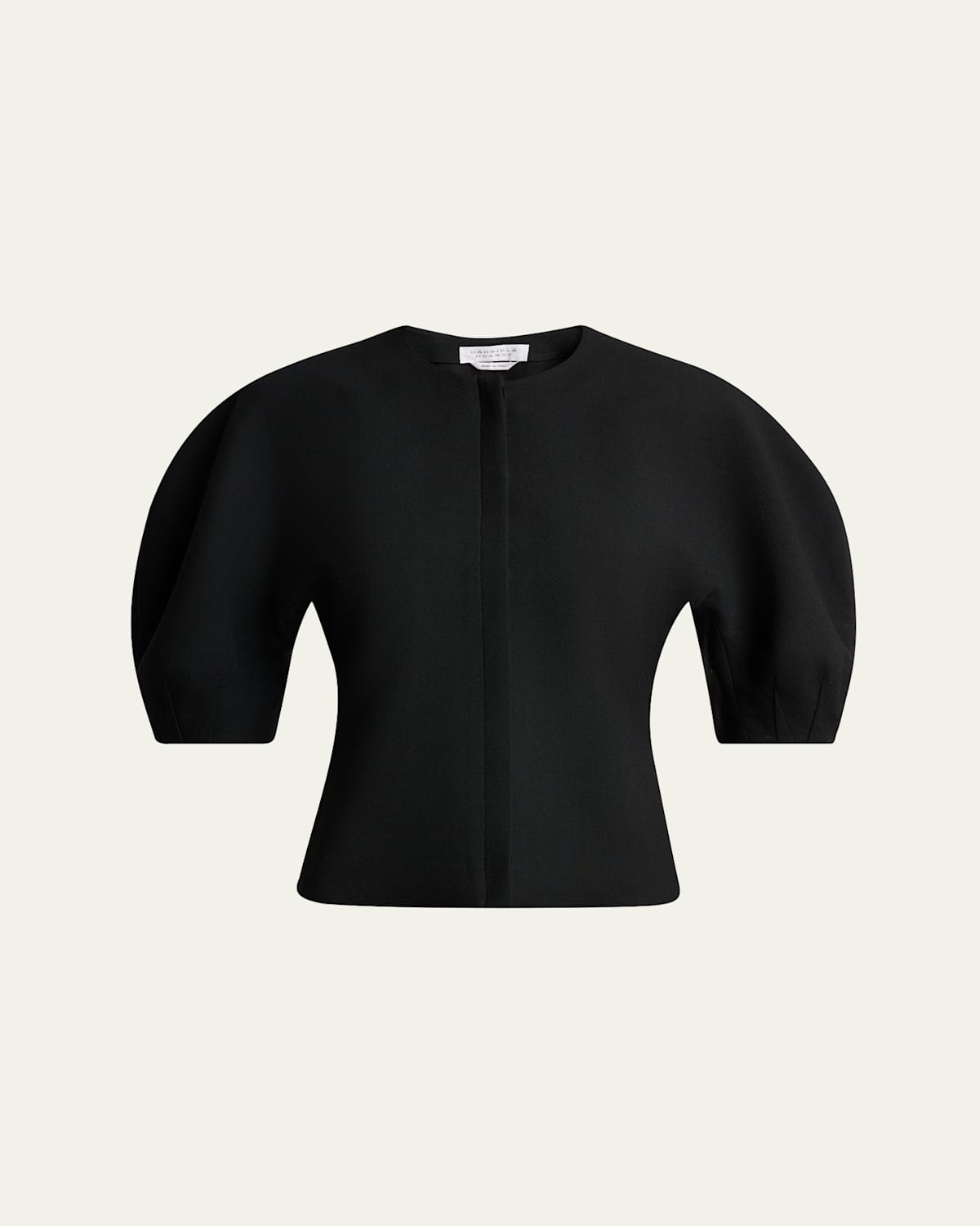 Gabriela Hearst Waverly Curved-sleeve Top In Black