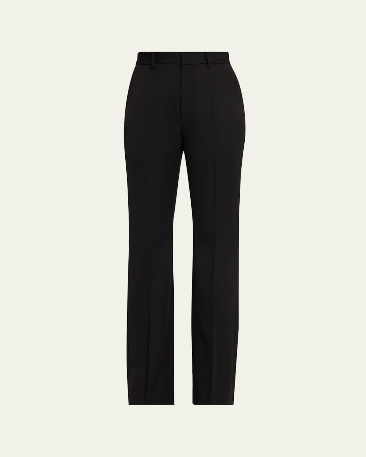 Ralph Lauren Wrigley Grain De Poudre Bootcut Pants In Black