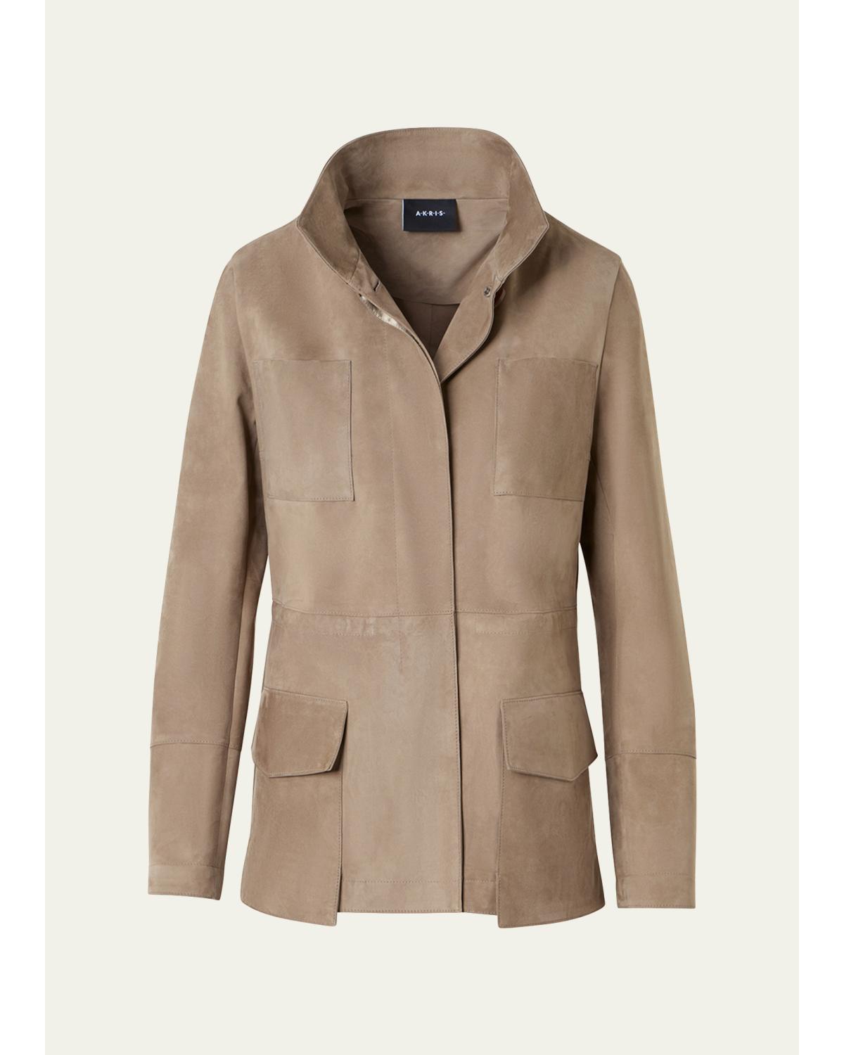 Chianti Suede Utility Jacket