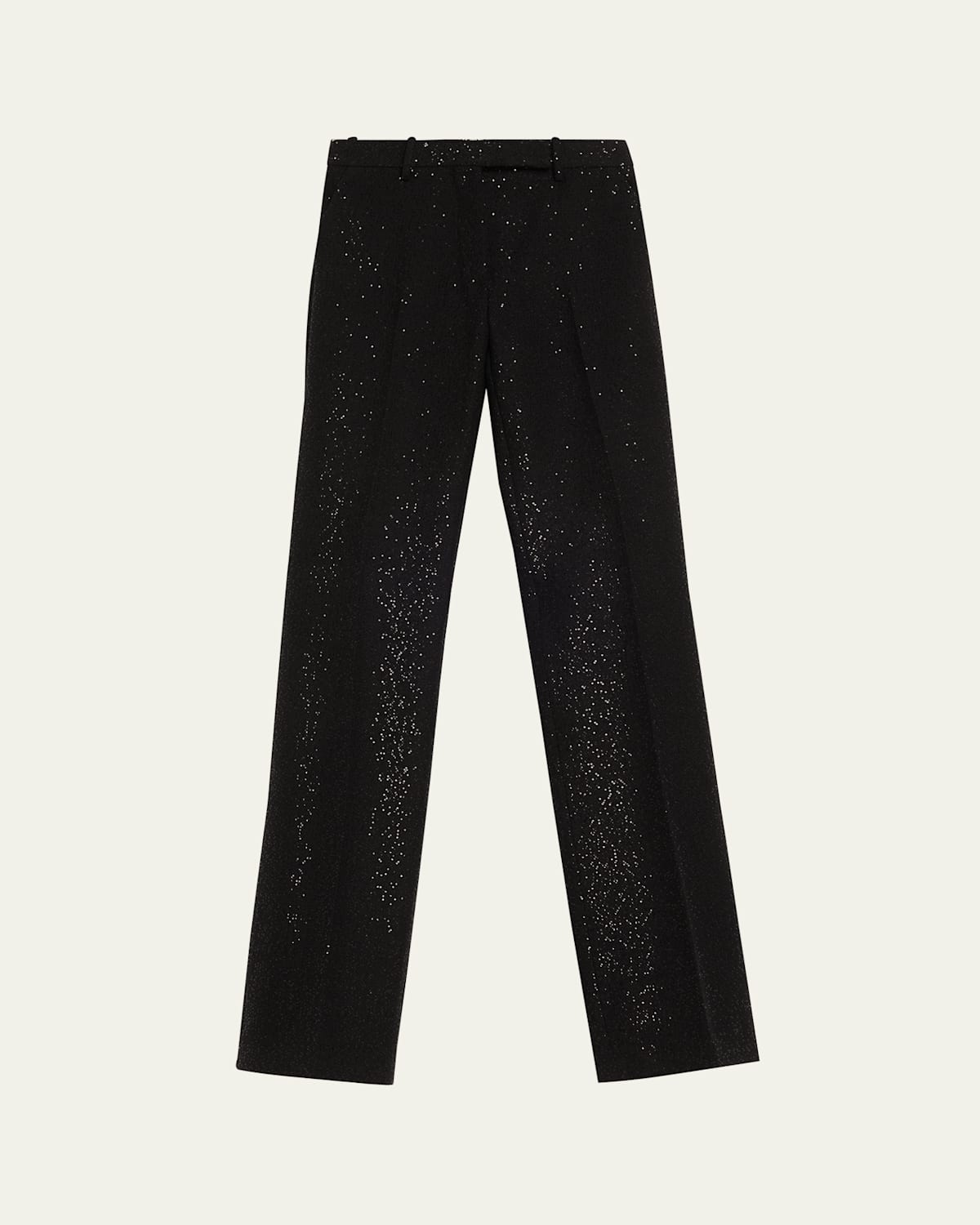 Tom Ford Sequined Crepe Straight-leg Pants In Black