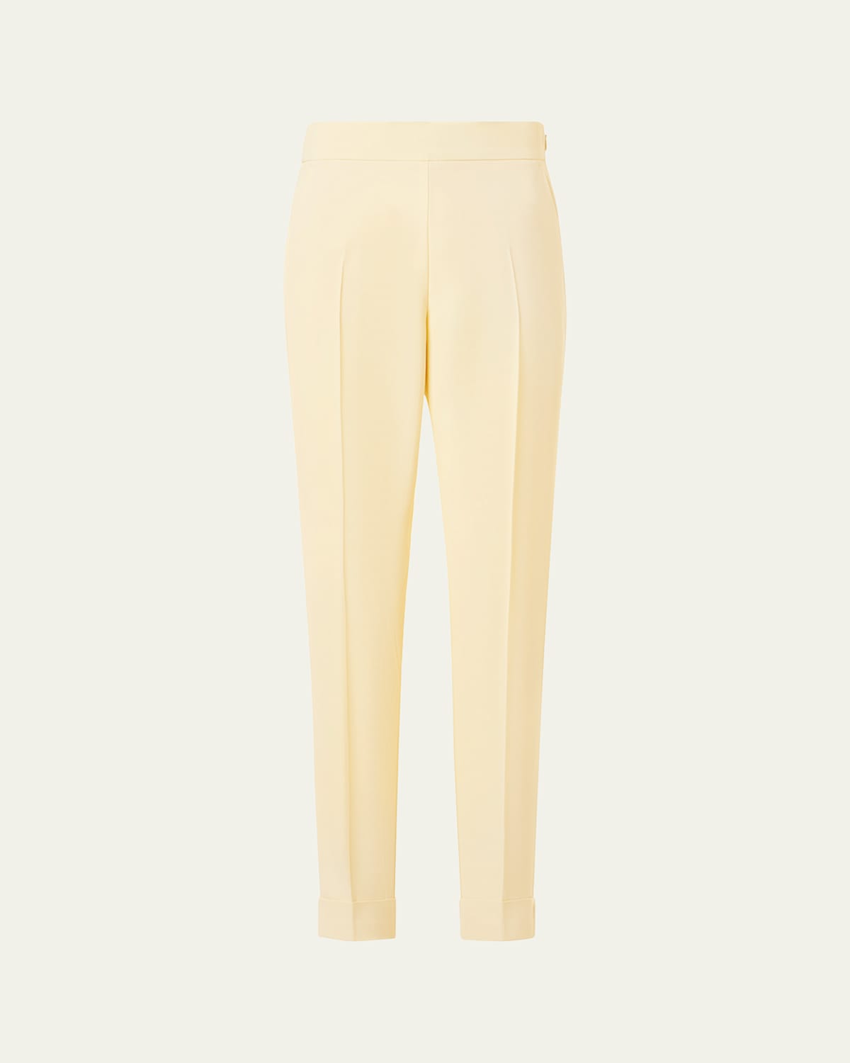 Akris Chris Crepe Tapered-leg Ankle Trousers In Neutral
