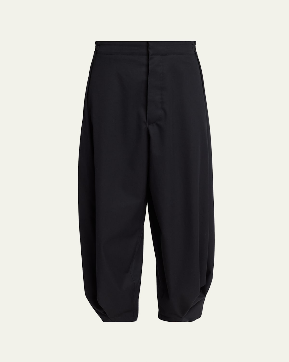 Loewe Balloon Wide-leg Crop Trousers In Black