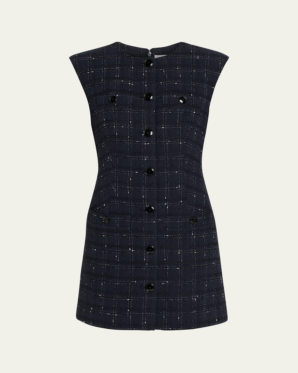 Veronica Beard Tamara Button-front Tailored Mini Dress