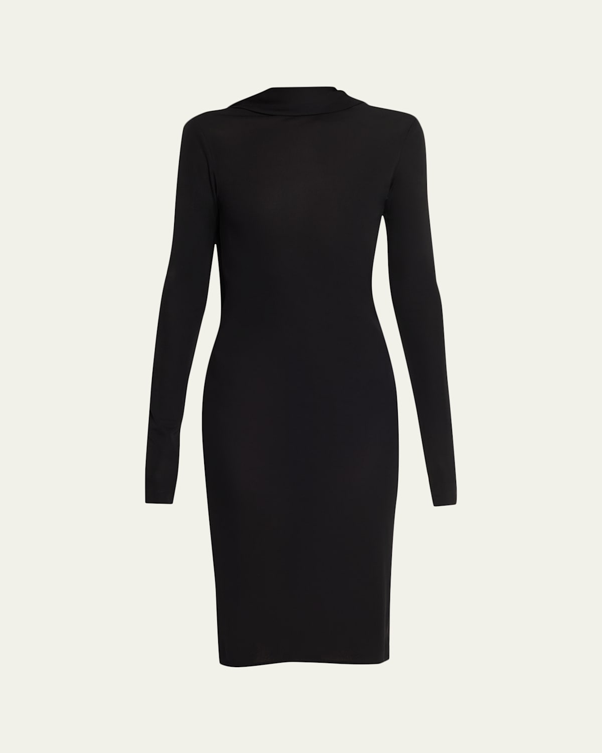 Totême Cocoon Cape Jersey Midi Dress In Black