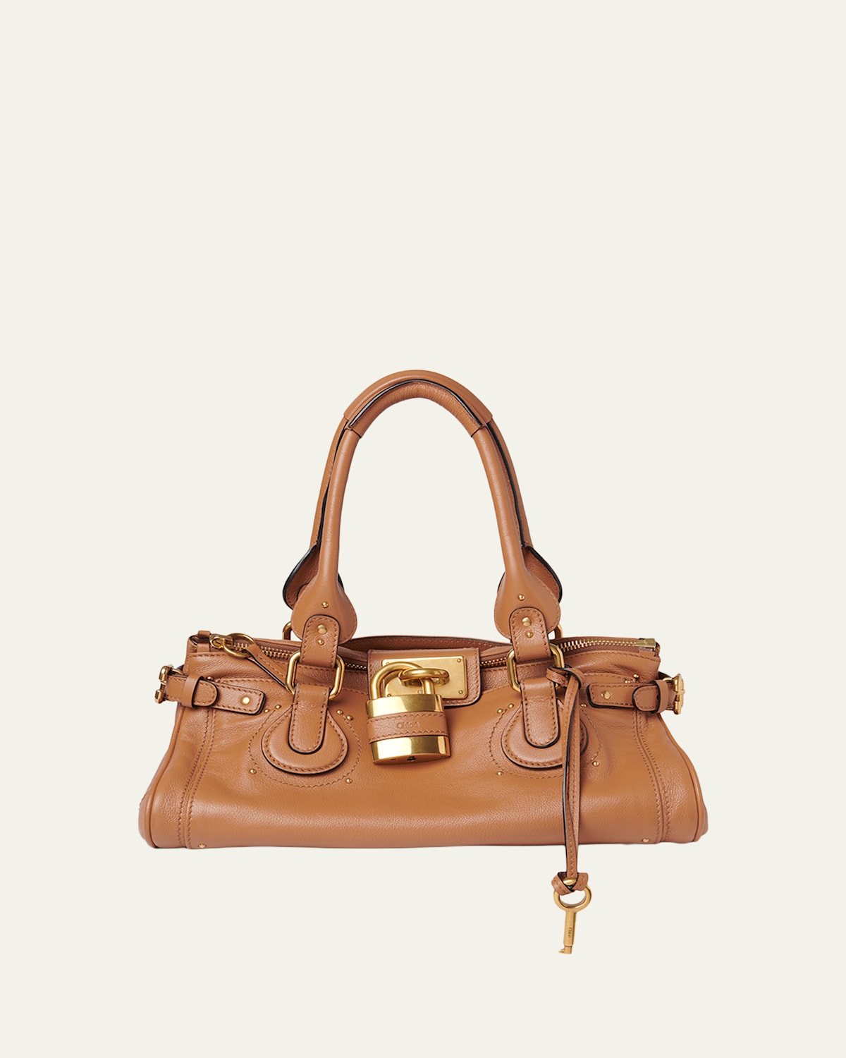 Chloé Paddington Padlock Shoulder Bag In Leather