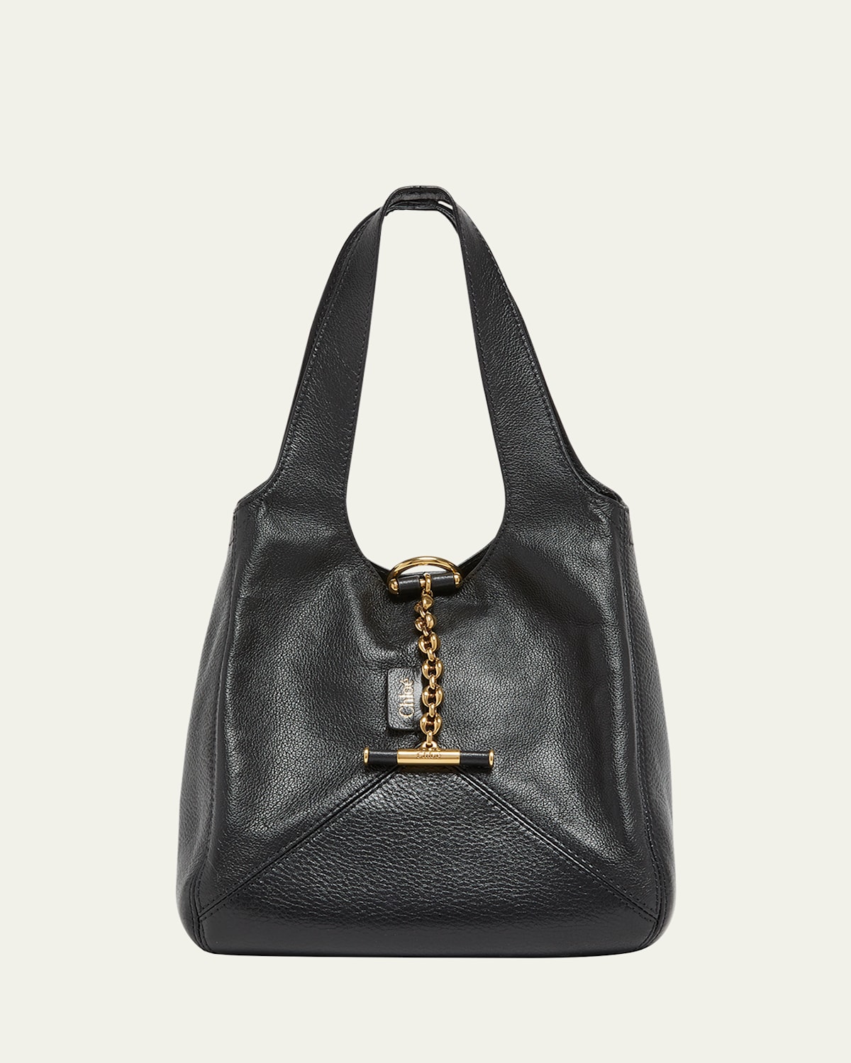 Chloé Balloon Small Top-handle Bag In Leather In Black