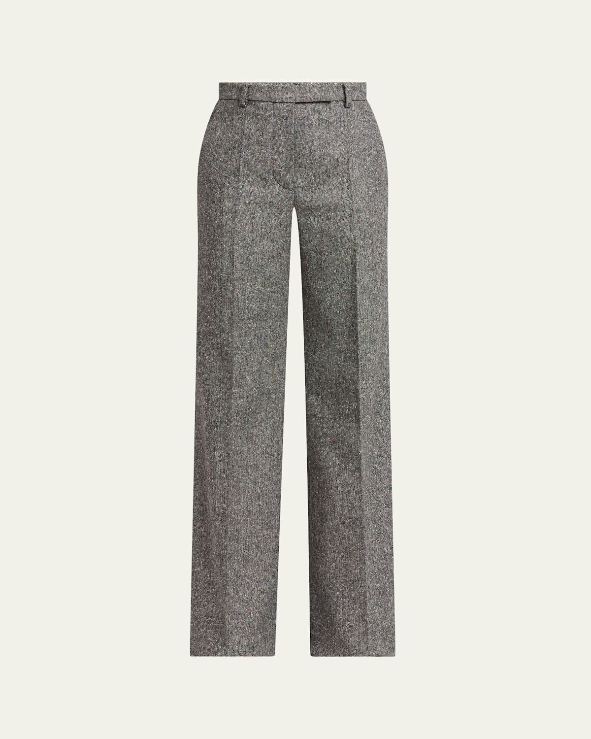 Valentino Wool Woven Flare Pants In Multi