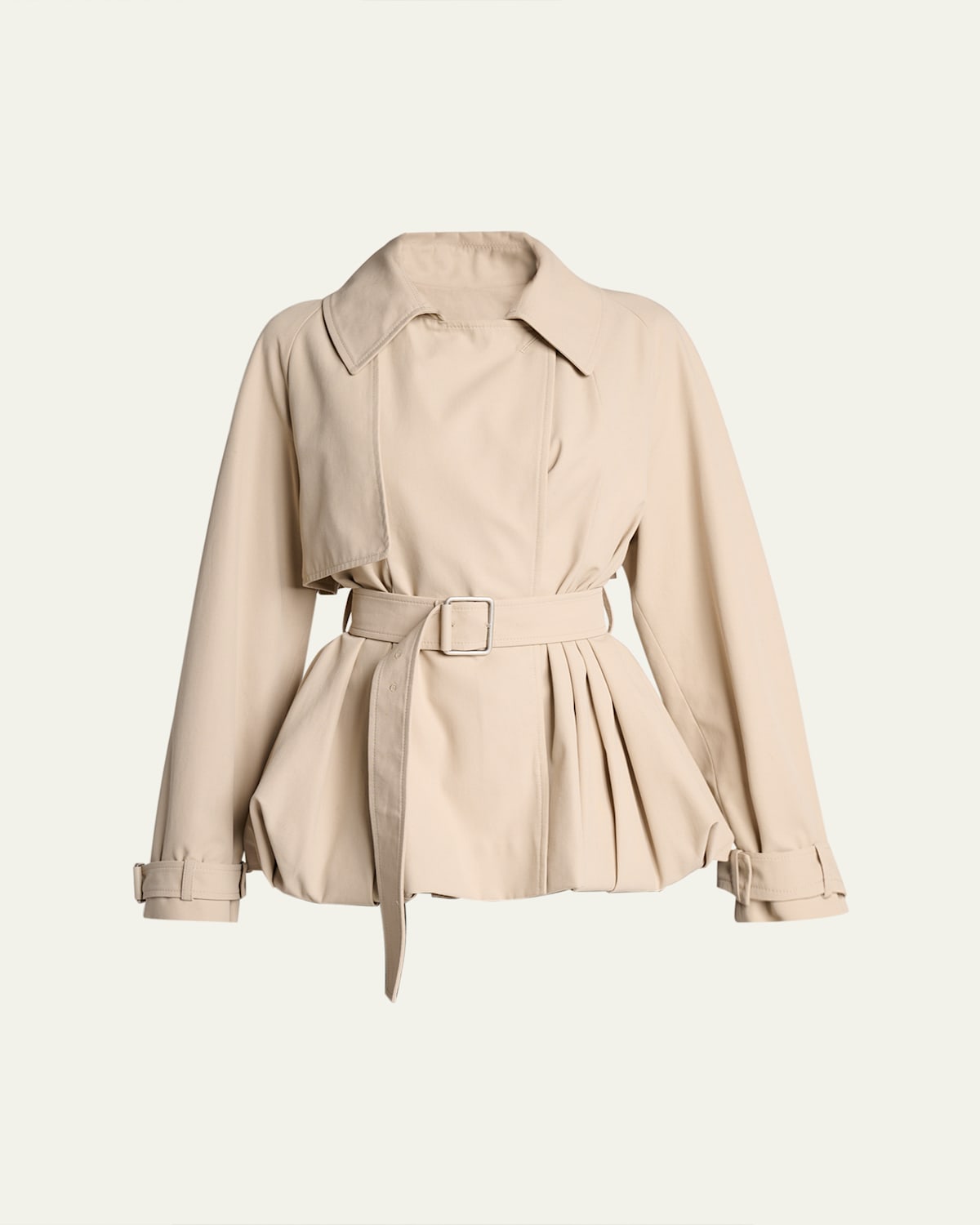 Loewe Belted Bubble Trench Jacket In Neutral