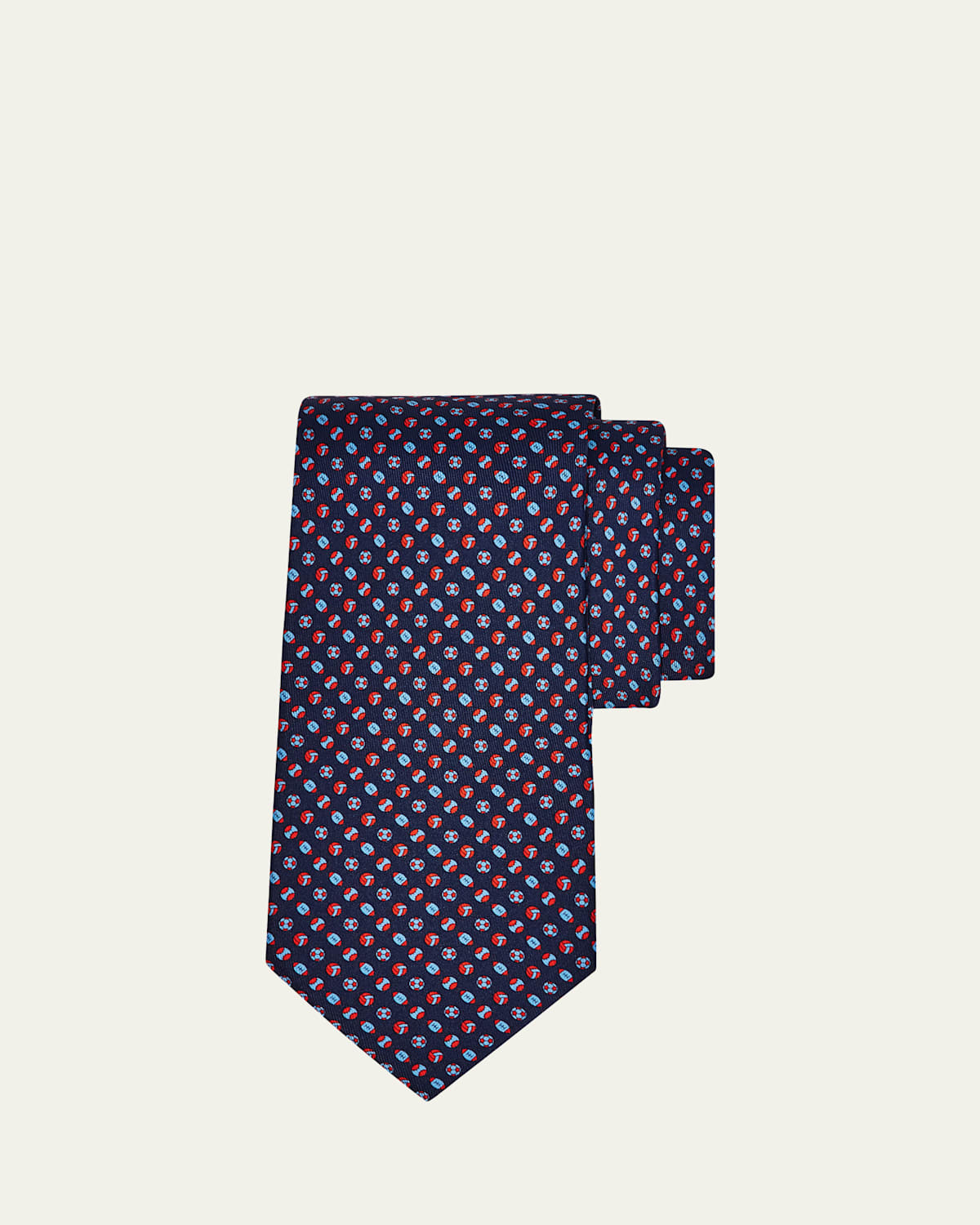 Ferragamo Men's Sports Ball Print Silk Tie
