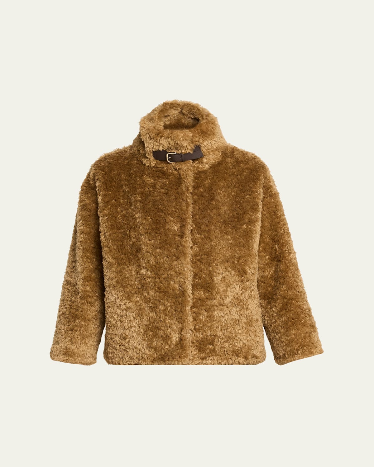 Herno Faux Fur Jacket In Brown