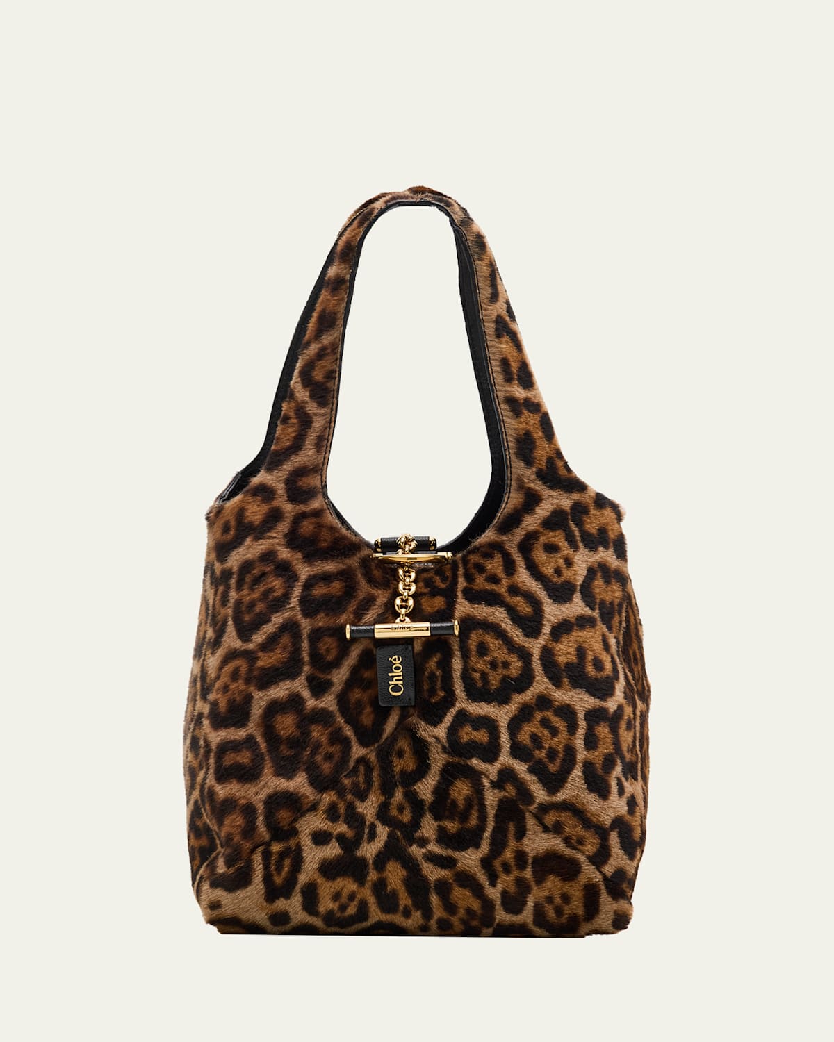 Chloé Small  Balloon Bag In Leopard Calf Hair In Animal Print