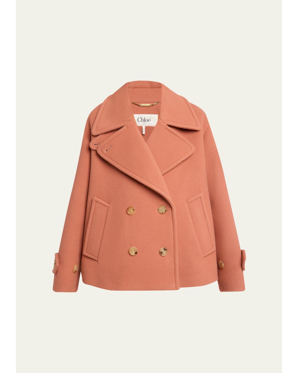 Double-Breasted Oversized Pea Coat