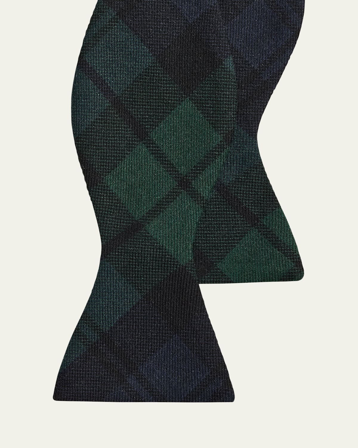 Ralph Lauren Men's Cashmere And Silk Black Watch Tartan Bow Tie In Multi